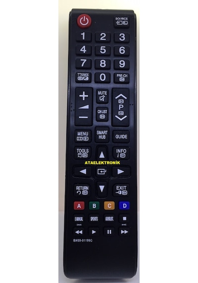 Samsung Uyumlu Tüm Modeller Uyum Lcd Led Tv Kumanda Kısa + 2 Ad Pil