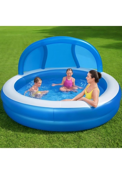 Bestway 54337 Uv Careful Gölgelikli Şişme Havuz 2.41m X 2.41m X 1.40m