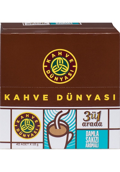 Kahve Dünyası 3'ü 1 Arada Damla Sakızı Aromalı Kahve 320 x 18 G