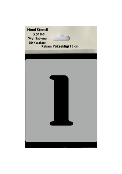 Stencil Rakam Boyama Şablonu X018-sayı Rakam Yüksekliği 15 Cm