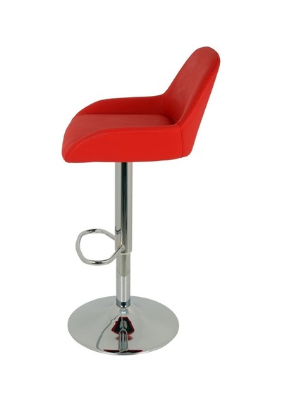 Bürocci Texas Bar Taburesi - Kırmızı Deri - 9506S0116 Çok Renkli