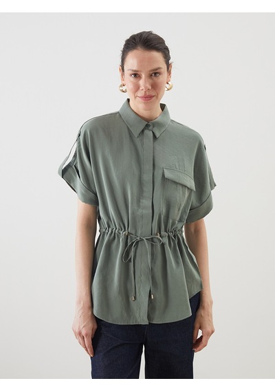 Lcwaıkıkı Classic Haki Modal Karışımlı Oversize Kadın Gömlek Tunik