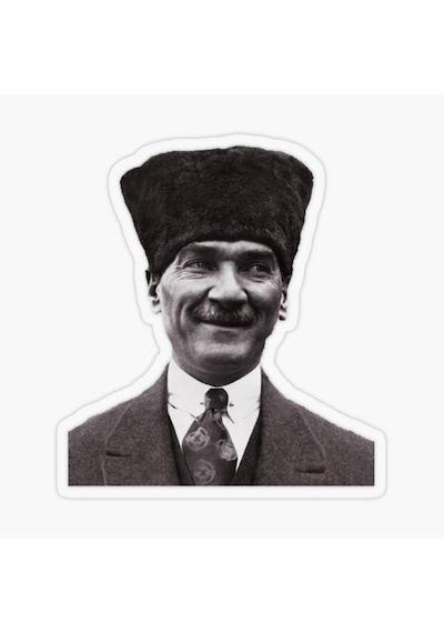 Atamız Gülümserken Atatürk Oto Araba Etiket Yapıştırma