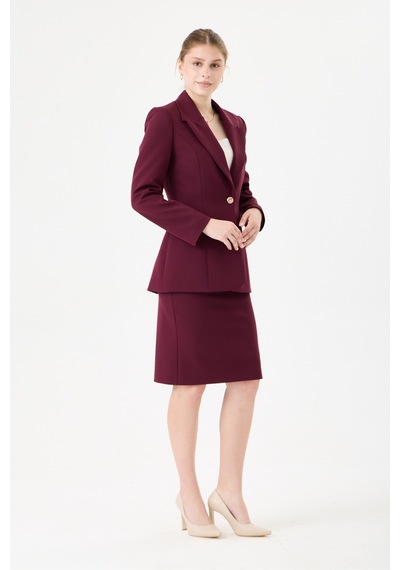 Velnara Moda Klasik Tek Düğme Ceket & Astarlı Kısa Kalem - Etek Kadın Takım Elbise Koyu Mürdüm- Velnara Tasarımı Bordo Mürdüm - 918616456 Bordo Mürdüm Velnara Moda Klasik Tek Düğme Ceket & Astarlı Kısa Kalem - Etek Kadın Takım Elbise Koyu Mürdüm- Velnara Tasarımı Bordo Mürdüm - 918616456 Bordo Mürdüm