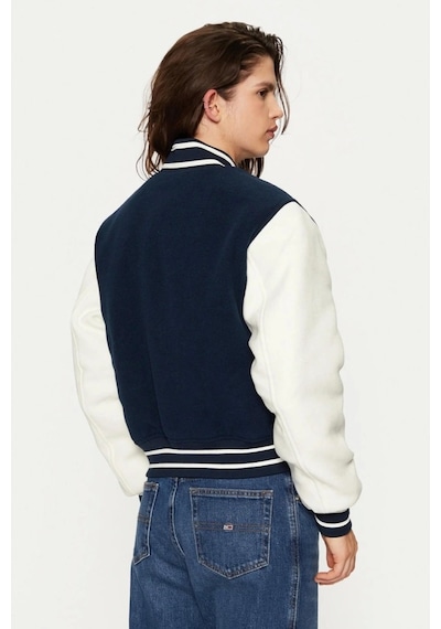 Tommy Hilfiger Tommy Jeans Kadın Lacivert Regular Fit Bomber Ceket Çok Renkli