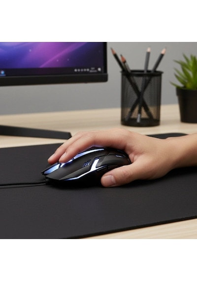 Usb Kablolu Işıklı 3d Optik Mouse Renkli