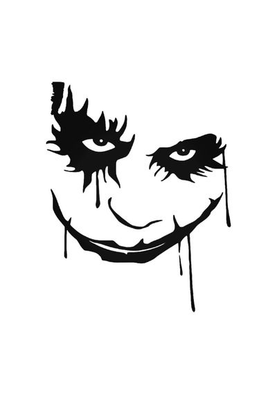 Joker Yüzü Maske Oto Özel Yeni Sticker 20 Cm