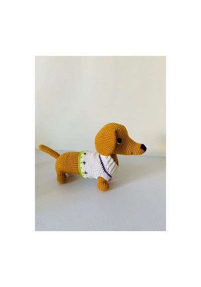 Adenya Sepeti Amigurumi Sosis Köpek Sarı