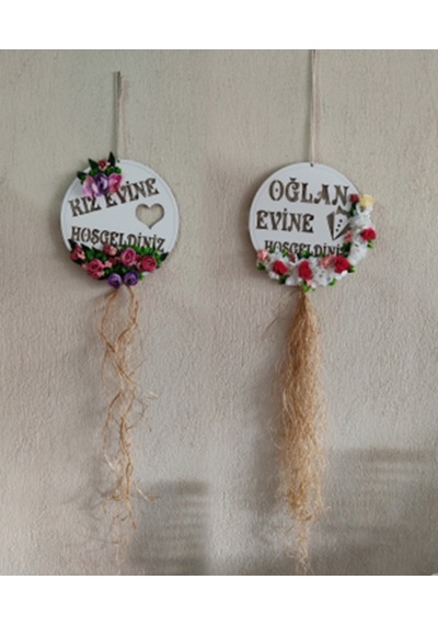 Oğlan Evi Ahşap Süs - Düğün Kına Nişan Kız 30Cm