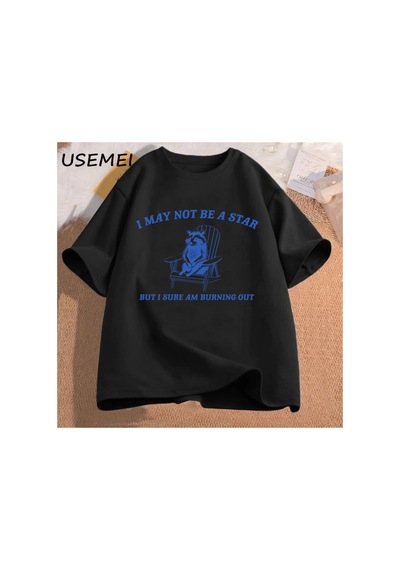 Tarzsokak Erkek Tişörtü Komik Grafik T Shirt Ben Bir Yıldız Olmayabilir Ama Eminim Dışarı Yanan Baskılı 2919 S
