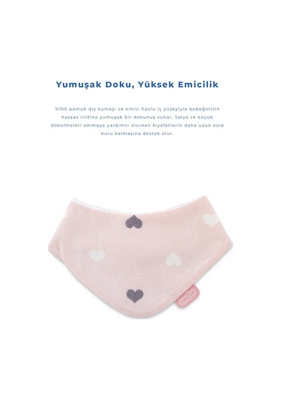 Babyjem Yenidoğan Fular Mama Önlüğü 515 Pembe