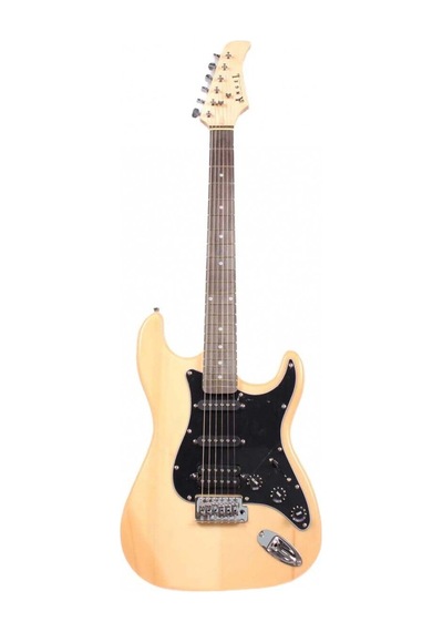 Strat Kasa Hss Manyetik Aeg111-natural Elektro Gitar Kılıf-pena-kablo Dahil