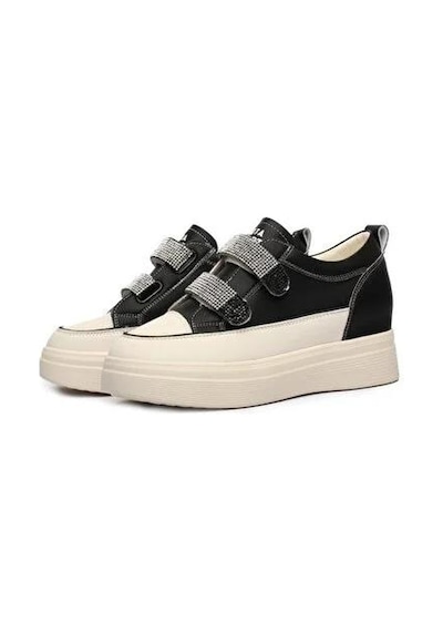 Guja 24k313-1 Gizli Dolgu Cırtı Taşlı Sneaker Kadın Ayakkabı Siyah