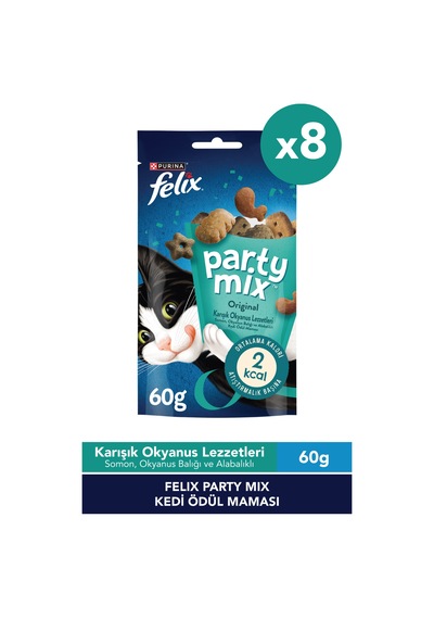 Felix Party Mix Karışık Okyanus Lezzetleri Kedi Ödül Maması X8
