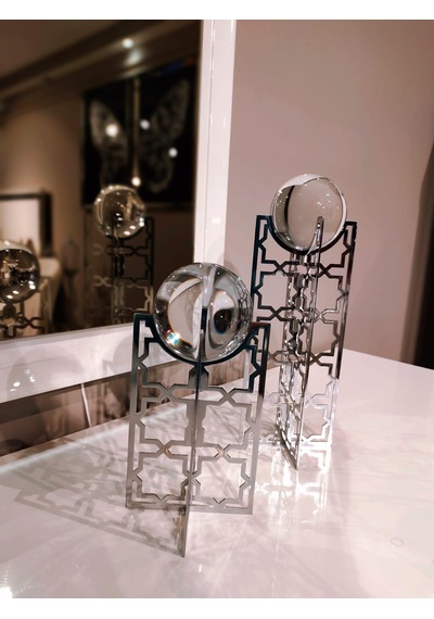 Crearthome Sena 2 li Toplu Gümüş Dekoratif Aksesuar SZR-298545