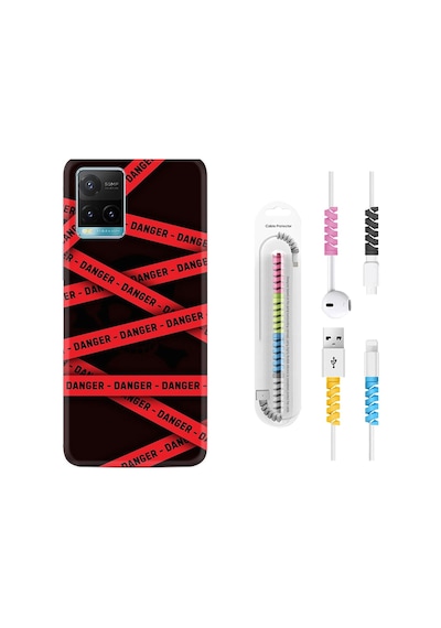 Vivo Y32 Kılıf Kablo Koruyuculu Danger 1372