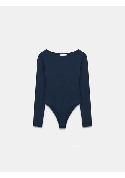 Dilvin 32549 Kayık Yaka Bodysuit-k.lacivert K.lacivert
