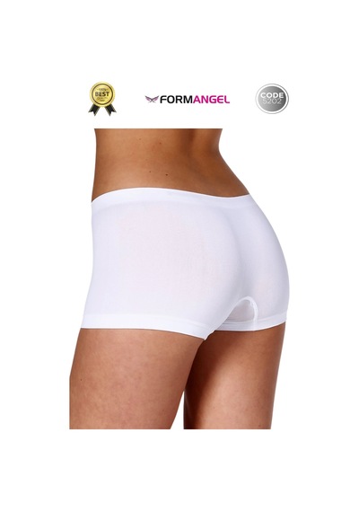 Kadınboxer Toparlayıcı Şekillendirici Seamless Kaymaz Kadın Dikişsiz Boxer İç Çamaşırı - 3 Adet Beyaz