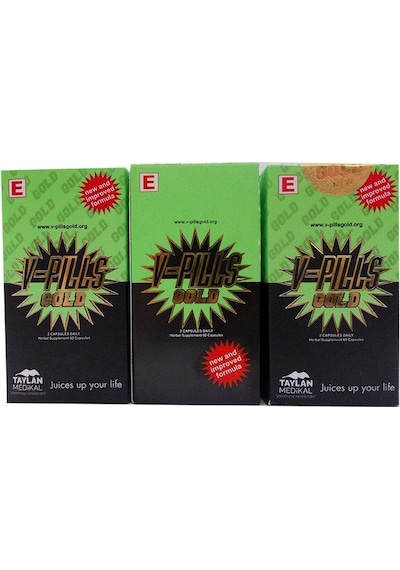 V-Pills Gold Bitkisel 60 Kapsül 3 Kutu