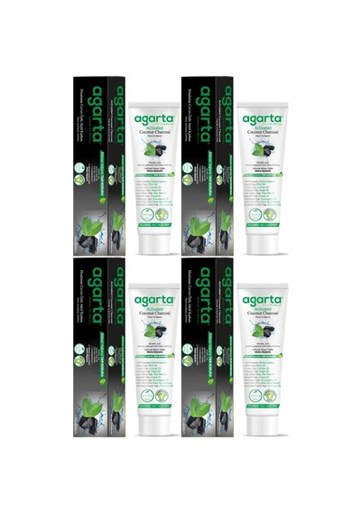 Agarta Doğal Diş Macunu 100ml Aktif Karbonlu 4 Lü Set Beyazlık