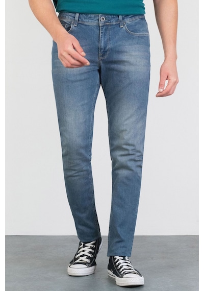 HLT Jeans Erkek Açık Mavi Taşlamalı Slim Fit Denim Jeans Kot Pantolon
