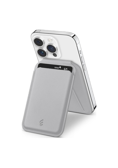 Apple iPhone İçin Magsafe İle Uyumlu 2 Si 1 Arada Cüzdan Ve Stand Manyetik Kartlık Yenilenmiş V2 Güçlü Mıktanıs İle Süper Yapışma Ve Sağlam Tutuş Açık Gri, Stand