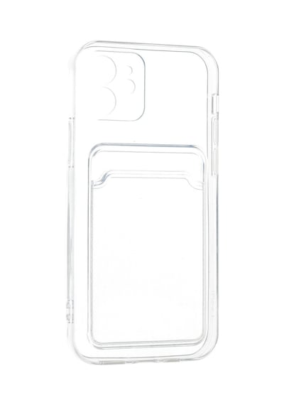 Apple iPhone  Uyumlu-  12 Kılıf Kart Şeffaf Silikon - Şeffaf