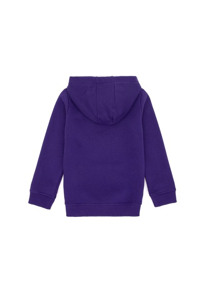 U.S. Polo Assn. Kız Çocuk Mor Kapüşonlu Basic Sweatshirt 50296388-VR038