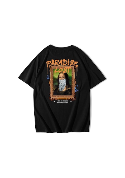 Brz Collection Unisex Oversize Paradise Lost T-shirt-siyah Siyah