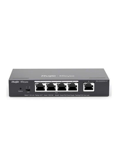 Ruijie Reyee Rg Es205Gc P 5Port Gıgabıt Swıtch 4Port Poe