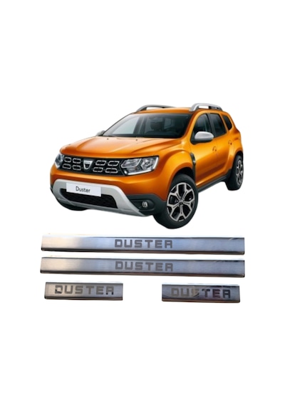 Dacia Duster Krom Kapı Eşiği Takımı 4 Kapı 2018-2024 Arası Paslanmaz Çelik