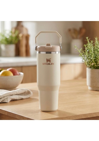 The Iceflow Flip Straw Tumbler Cream - 890 Ml Çok Renkli