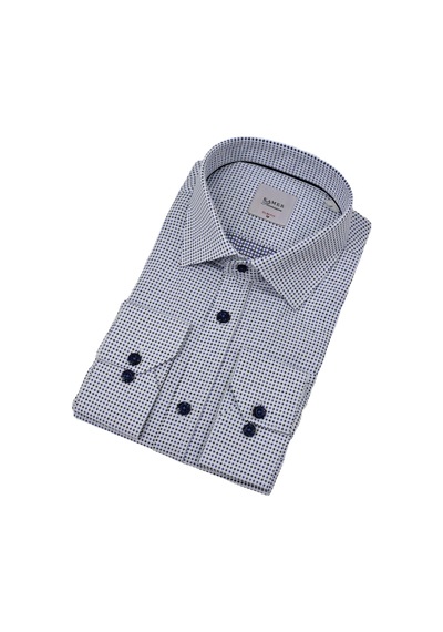 Erkek Puantiyeli Slim Fitt Uzun Kol Gömlek 2380 Bgl-st04375 İndigo
