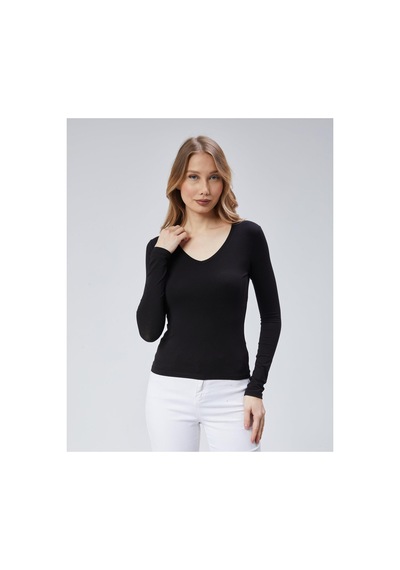 Virago 2'li Soft Cotton V Yaka Uzun Kol Bluz/body Siyah - 687153500 Siyah - 687153500 Siyah Virago 2'li Soft Cotton V Yaka Uzun Kol Bluz/body Siyah - 687153500 Siyah - 687153500 Siyah