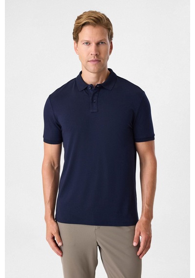 Back And Bond Lacivert Regular Fit Polo Yaka Tişört