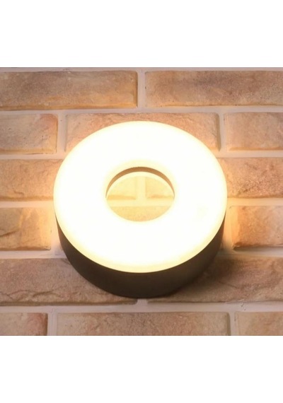 Elektrikle Çalışır, 10 Watt, 3000 Kelvin Led Aplik, İç Ve Dış Mekan, Bahçe Duvar Armatürü, Led Aplik Beyaz - Siyah