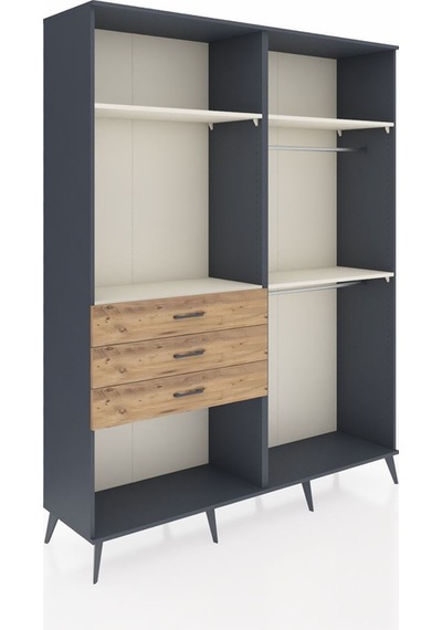 Hyperion Gardrop 4 Raflı 3 Çekmeceli 2 Askılı 176x44x221 Antrasit-aytaşı/çam Beyaz Hyperion Gardrop 4 Raflı 3 Çekmeceli 2 Askılı 176x44x221 Antrasit-aytaşı/çam Beyaz