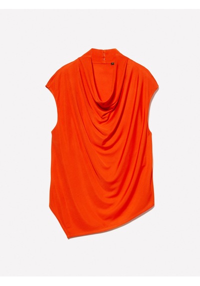 Sisley %100 Viskoz Asimetrik Dökümlü Yaka Kolsuz Üst Kadın Nar Çiçeği Bluz - 325p5fntlq08p Sisley %100 Viskoz Asimetrik Dökümlü Yaka Kolsuz Üst Kadın Nar Çiçeği Bluz - 325p5fntlq08p