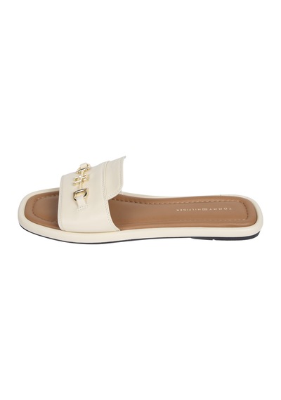 Tommy Hilfiger Leather Horsebıt Mule Kadın Bej Sandalet - Fw0fw08420
