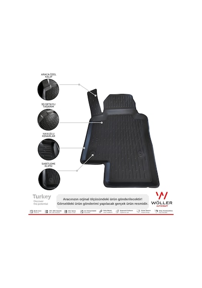 Volkswagen Jetta Paspas 2011 Sonrası 3D Havuzlu Wöller Paspas