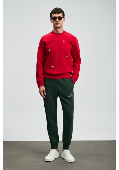 Lufian Noel Erkek Sweatshirt Kırmızı Kırmızı 112030188100700 Kırmızı
