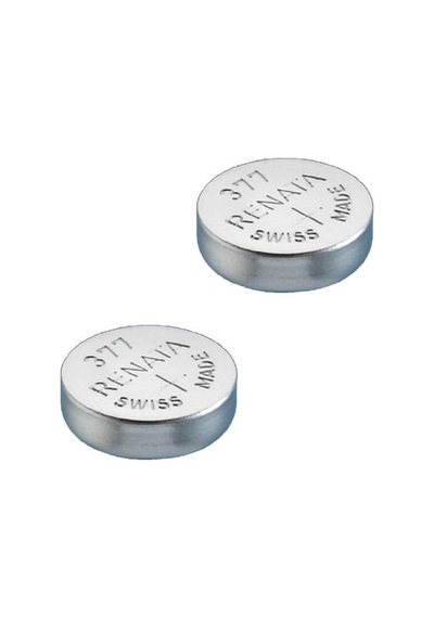 Renata 2 X Pil Sr626sw Uhrenbatterien 377, Gümüş Renkli, 1,55 V, İsviçre'de Üretilmiştir
