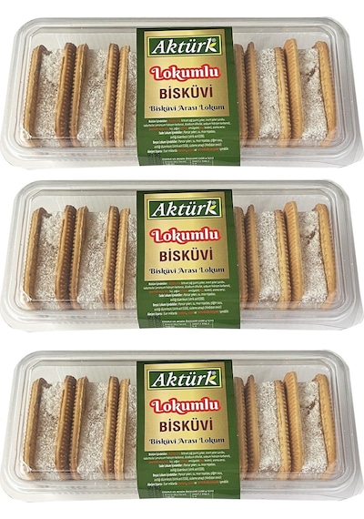 Aktürk Lokumlu Bisküvi 300 Gr X 3 Adet