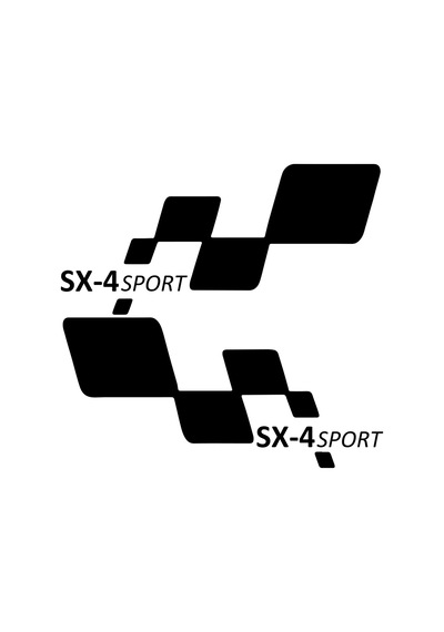 Sx-4 Sport Etiket Yapıştırma 30cmx11cm Mmd310
