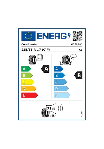 Contınental 225/55R17 97W Ecocontact 6 Yaz Lastiği 2025