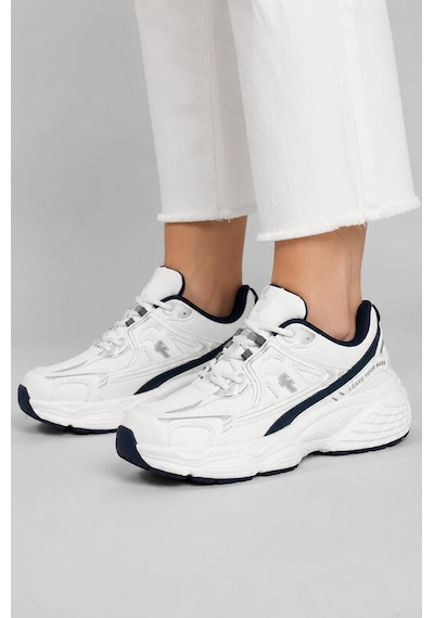 Ht Hotin Mirage Kadın Günlük Rahat Bağcıklı Suni Deri Sneaker Spor Ayakkabı - Beyaz