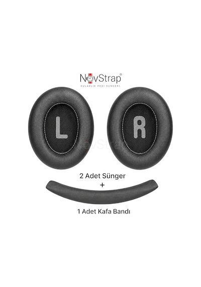 Novstrap Jbl Tune 700bt 710bt 720bt 750btnc 760nc 770nc İle Uyumlu Yedek Kulaklık Pedi Süngeri + Kafa Bandı Seti Siyah