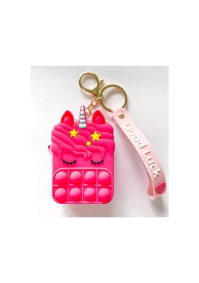 Unicorn Popit Renkli Çocuk Çantası Para Çantası Oyuncak Unikorn 9 Cm. Pop It