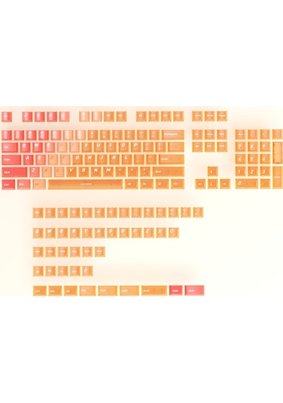 Klavye Keycaps 163 Tuşlu Günbatımı Şeffaf Tuş Takımı