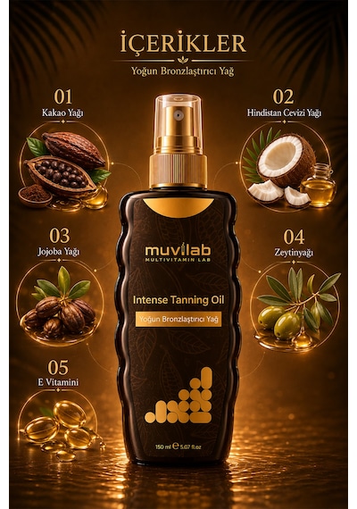 Yoğun Bronzlaştırıcı Yağ Güneşsiz Beyaz Ten Bronzlaştırıcı Sprey Vücut Yağı 150 Ml Büyük Boy Spf 0